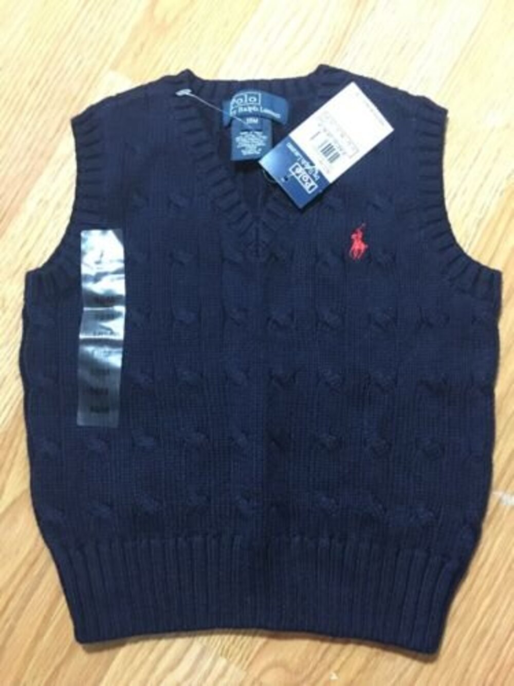 Baby Boy Ralph Lauren Knit Vest  Polo Logo Size 18 M NWT